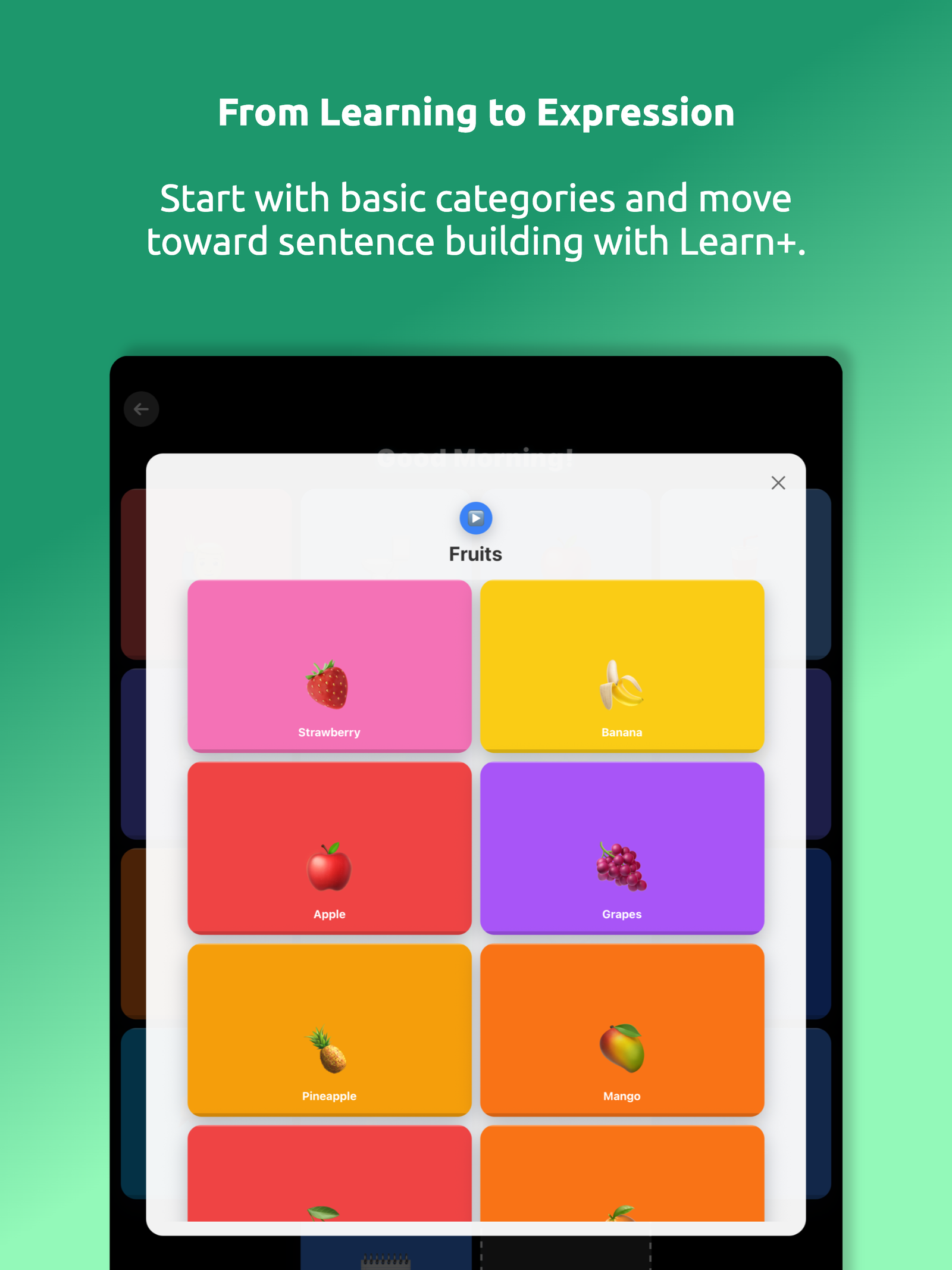 Sentence Builder Screen